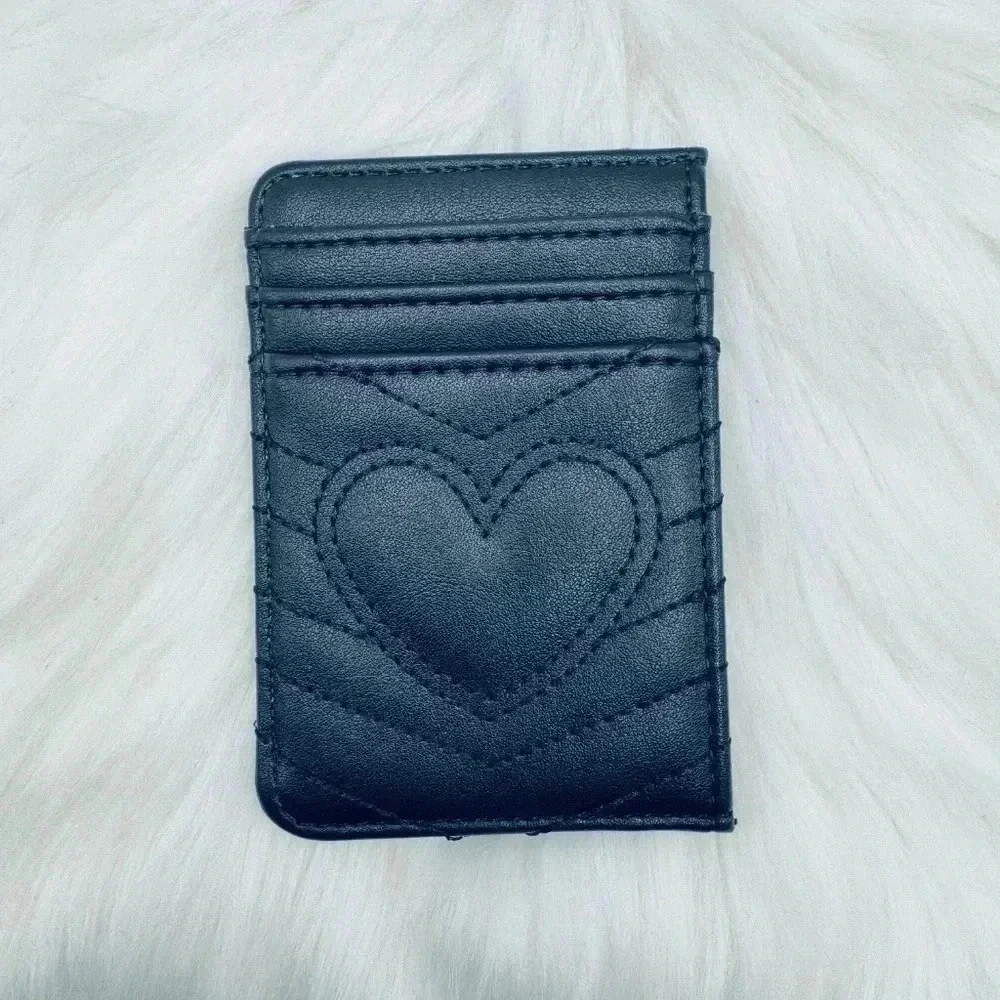 Black Love Heart Card Holder
